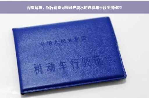 深度解析，银行调查可疑账户流水的过程与手段全揭秘??