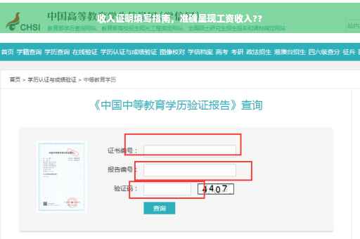 收入证明填写指南，准确呈现工资收入??