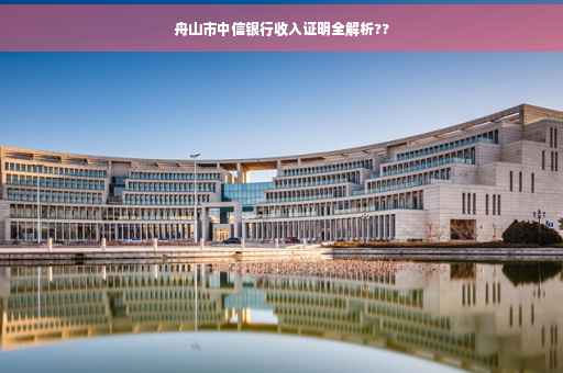 舟山市中信银行收入证明全解析??