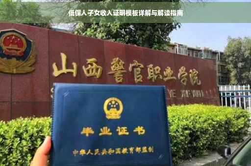 低保人子女收入证明模板详解与解读指南