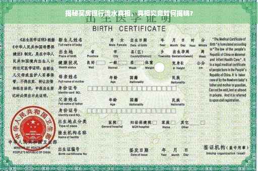 揭秘买房银行流水真相，真相究竟如何揭晓？