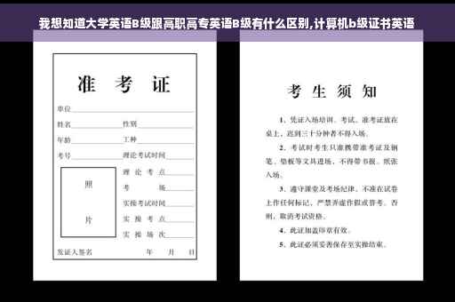 我想知道大学英语B级跟高职高专英语B级有什么区别,计算机b级证书英语