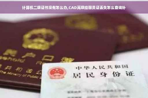 计算机二级证书没有怎么办,CAD高级绘图员证丢失怎么查询补