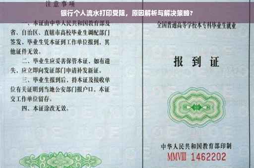 银行个人流水打印受阻，原因解析与解决策略?