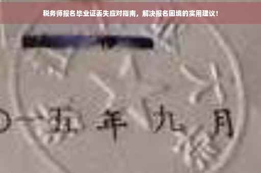 税务师报名毕业证丢失应对指南，解决报名困境的实用建议！