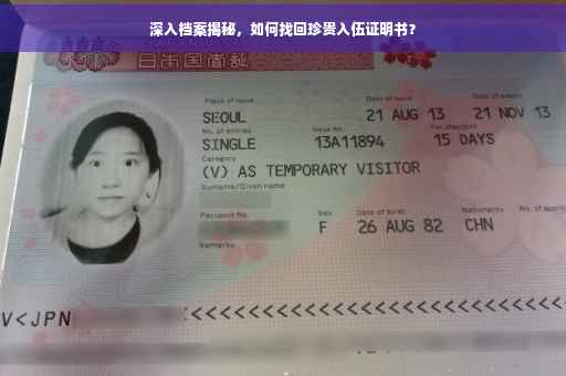 深入档案揭秘，如何找回珍贵入伍证明书？