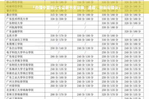 「办理中国银行卡证明书全攻略，流程、材料与建议」