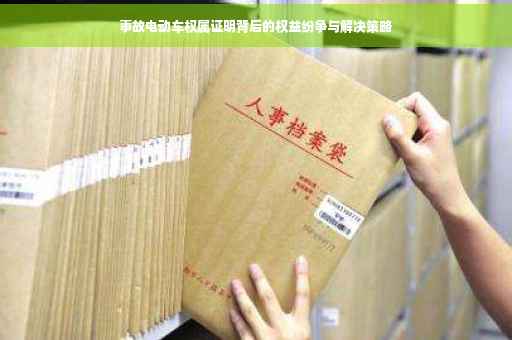 事故电动车权属证明背后的权益纷争与解决策略