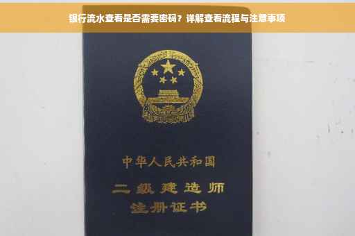 银行流水查看是否需要密码？详解查看流程与注意事项