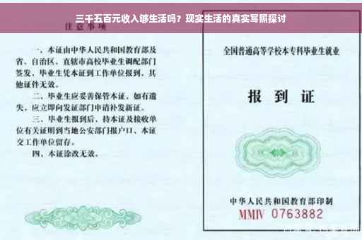 三千五百元收入够生活吗？现实生活的真实写照探讨