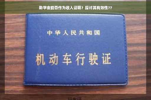 助学金能否作为收入证明？探讨其有效性??