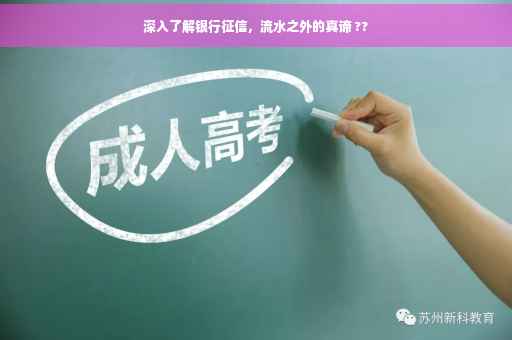 深入了解银行征信，流水之外的真谛 ??