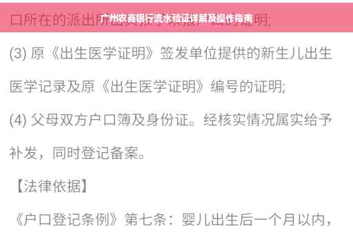 广州农商银行流水验证详解及操作指南