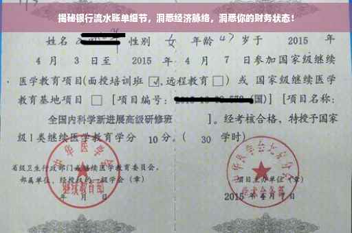 揭秘银行流水账单细节，洞悉经济脉络，洞悉你的财务状态！