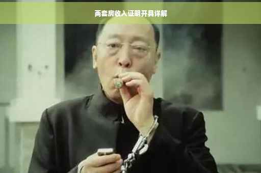两套房收入证明开具详解