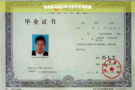 染色体异常证明书撰写指南详解