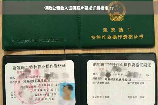 保险公司收入证明照片要求详解指南 ??