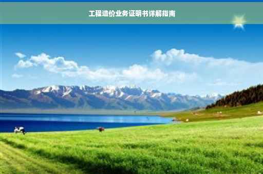 工程造价业务证明书详解指南