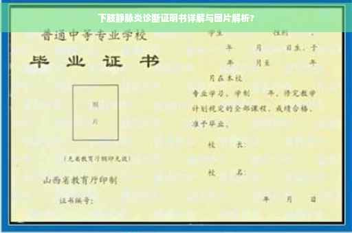 下肢静脉炎诊断证明书详解与图片解析?