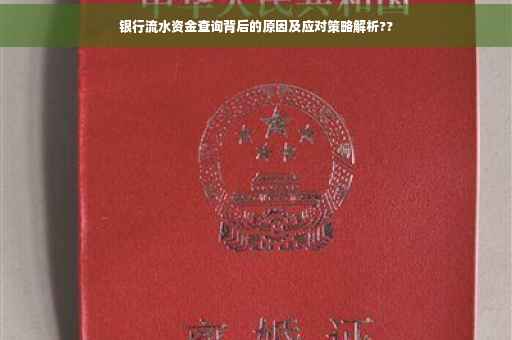 银行流水资金查询背后的原因及应对策略解析??