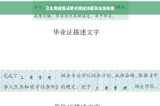 卫生室病情证明书模板详解及应用指南