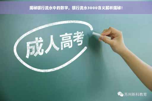 揭秘银行流水中的数字，银行流水3000含义解析揭秘！