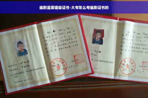 编剧需要哪些证书-大专怎么考编剧证书的