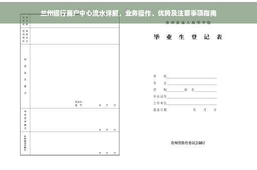 兰州银行商户中心流水详解，业务操作、优势及注意事项指南