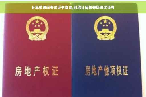 计算机等级考试证书查询,职称计算机等级考试证书