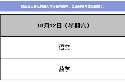 毕业证丢失后的成人学历报考指南，全面解析与应急措施 ?✨