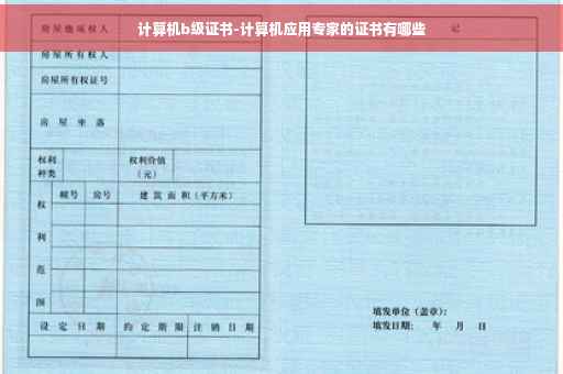 计算机b级证书-计算机应用专家的证书有哪些