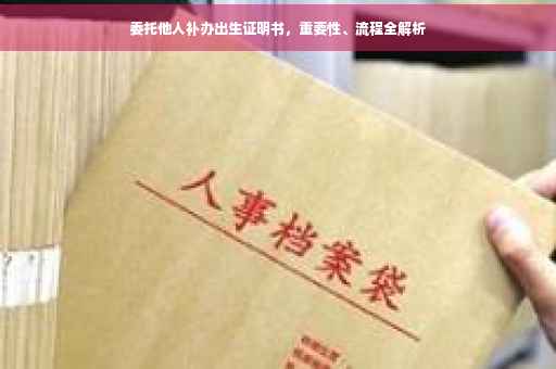委托他人补办出生证明书，重要性、流程全解析