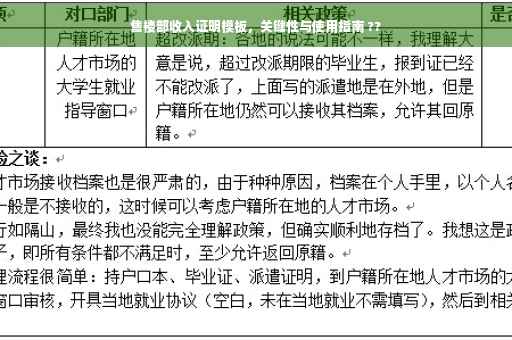 售楼部收入证明模板，关键性与使用指南 ??