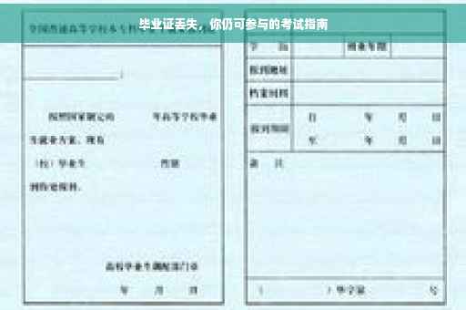 毕业证丢失，你仍可参与的考试指南