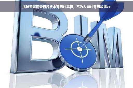 揭秘警察调查银行流水背后的真相，不为人知的背后故事??