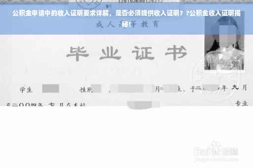 公积金申请中的收入证明要求详解，是否必须提供收入证明？?公积金收入证明揭秘！