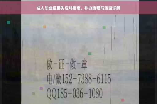 成人毕业证丢失应对指南,补办流程与策略详解 成人毕业证丢失应对指南,补办流程与策略详解