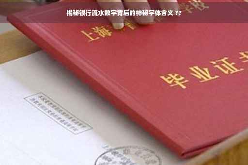 揭秘银行流水数字背后的神秘字体含义 ??