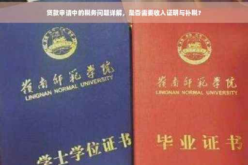 贷款申请中的税务问题详解，是否需要收入证明与补税？