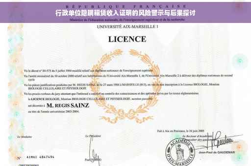 行政单位隐瞒租赁收入证明的风险警示与后果探讨