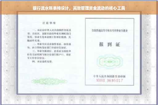 银行流水账表格设计，高效管理资金流动的核心工具