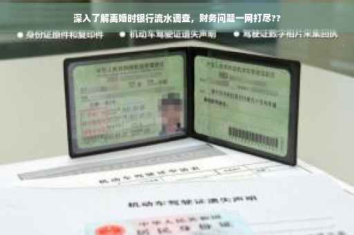 深入了解离婚时银行流水调查,财务问题一网打尽?? 深入了解离婚时银行流水调查,财务问题一网打尽??