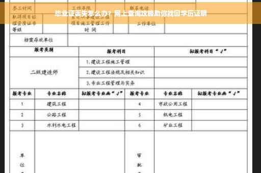 毕业证丢失怎么办？网上查询攻略助你找回学历证明