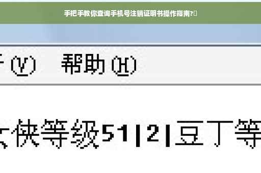 手把手教你查询手机号注销证明书操作指南?✨