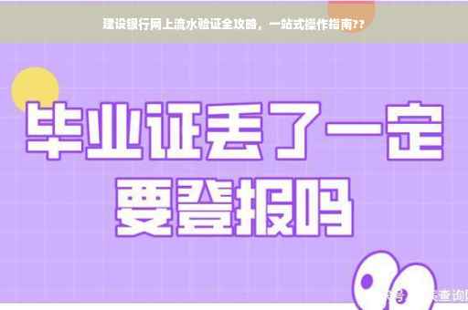 建设银行网上流水验证全攻略，一站式操作指南??