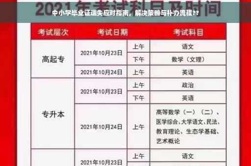 中小学毕业证遗失应对指南，解决策略与补办流程??