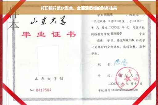 打印银行流水账单，全面洞悉你的财务往来