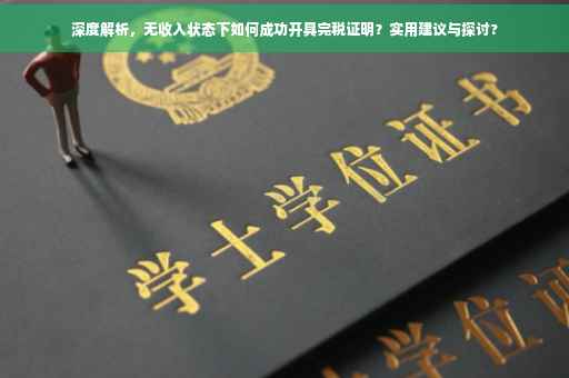 深度解析，无收入状态下如何成功开具完税证明？实用建议与探讨?