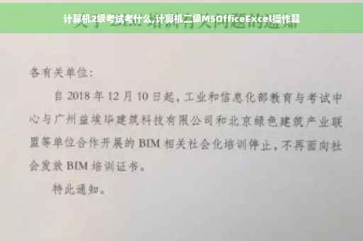计算机2级考试考什么,计算机二级MSOfficeExcel操作题