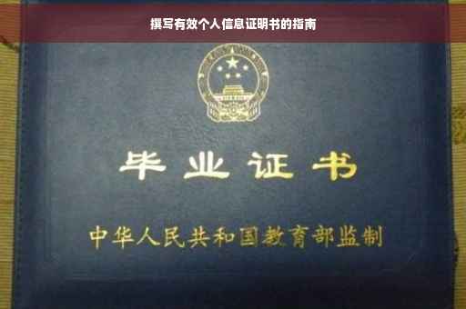 撰写有效个人信息证明书的指南